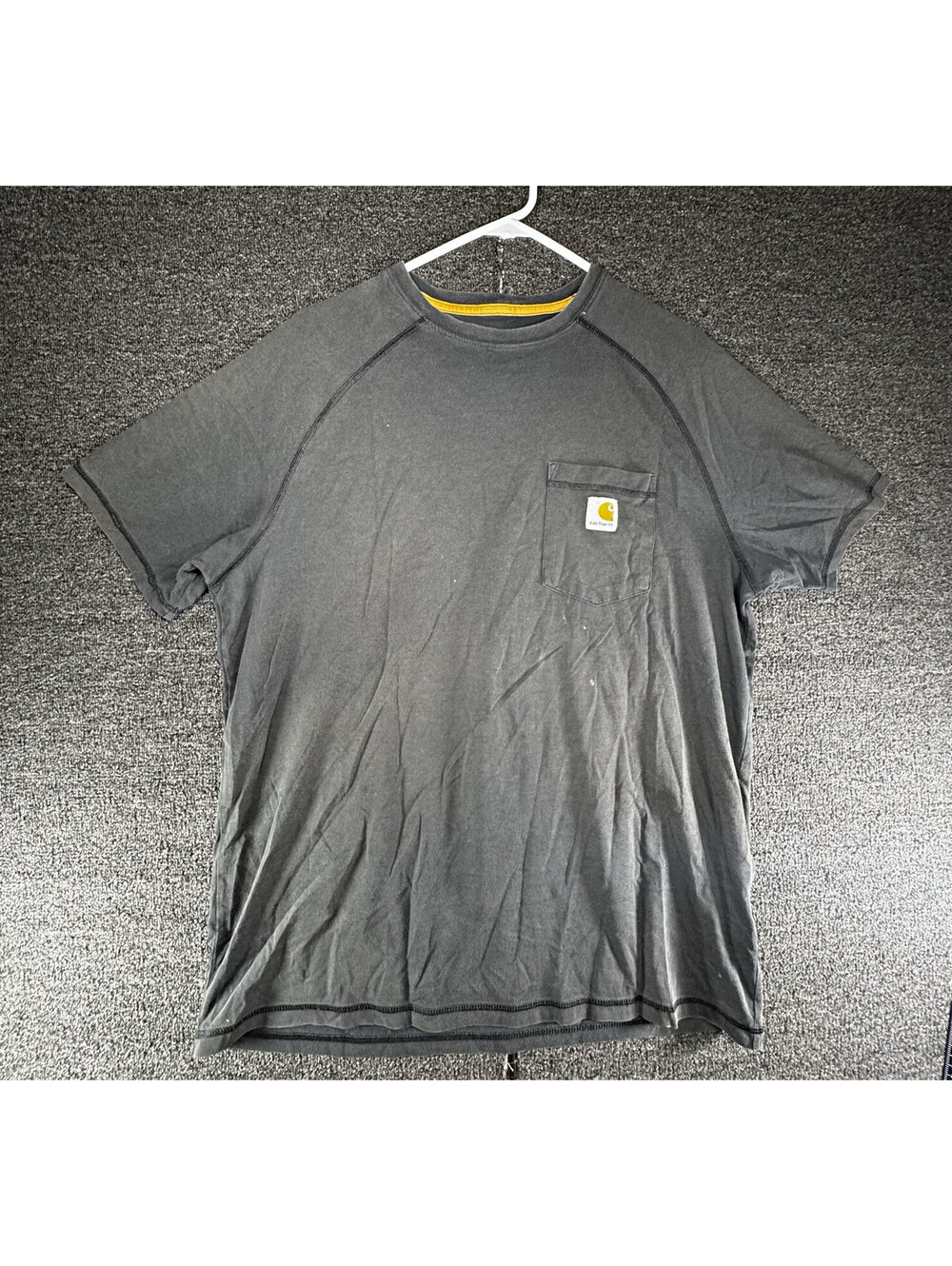 Carhartt Men's Relaxed Fit Short Sleeve Pocket T-Shirt (Gray, Size L)